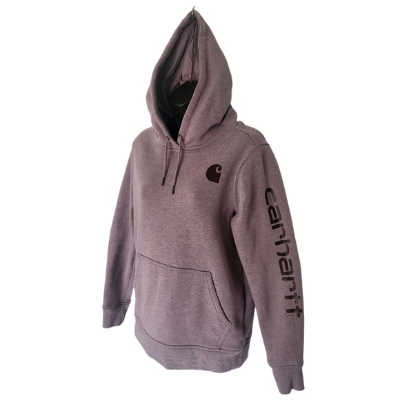 Carhartt Clarksburg Sweatshirt Hoodie Womens Small Relaxed Fit  Lilac Haze - Picture 6 of 15